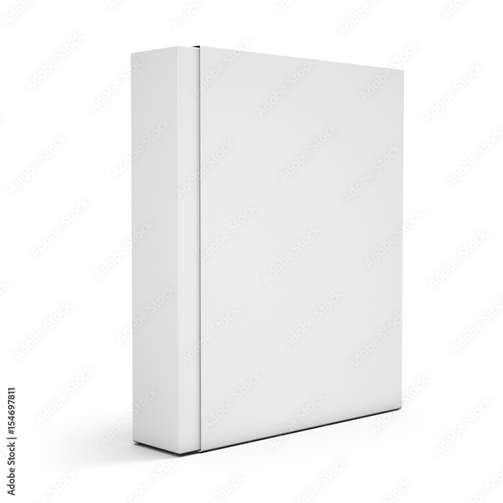 Blank white box isolated over white background. 3d render Blank white box isolated over white background. 3d render