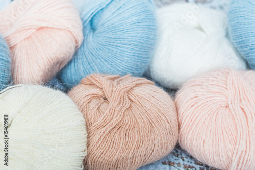 Ball of threads, yarn from angora