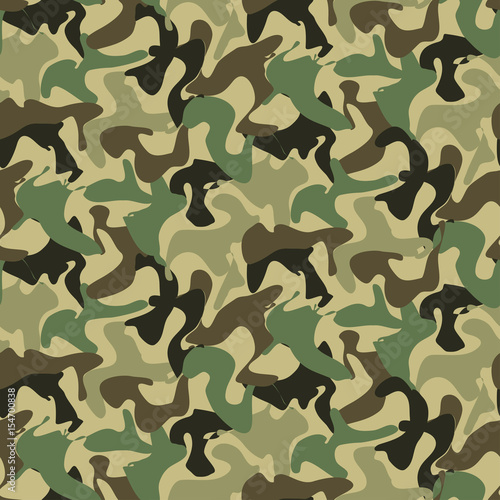Abstract Vector Military Camouflage Background.