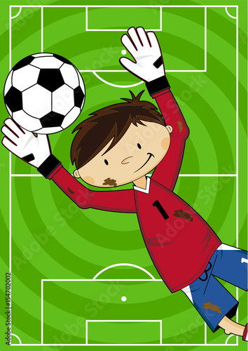 Cartoon Soccer Goalkeeper - Football Player