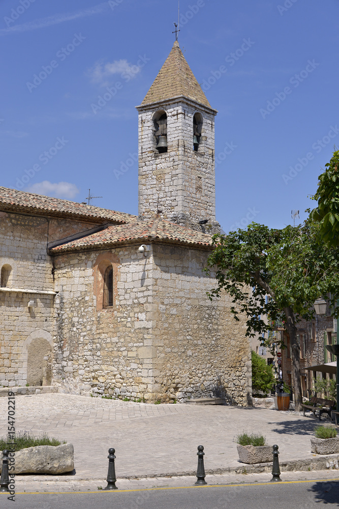 Saint Grégoire church at Tourrettes-sur-Loup in southeastern France, region Provence, department Alpes Maritimes