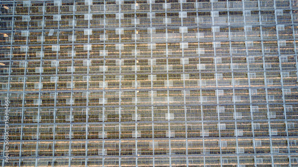 Top view of the greenhouses Top view of the greenhouses