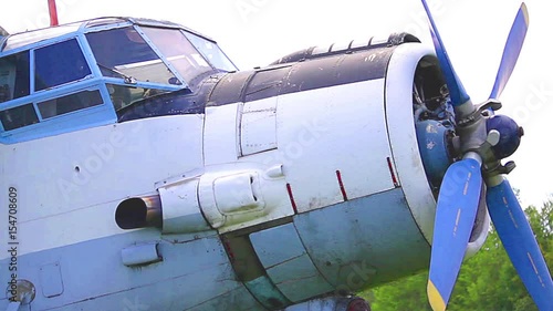 old propeller airplane