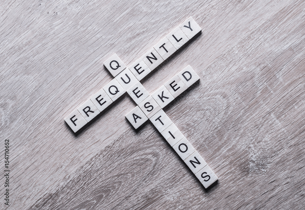 Frequently Asked Questions concept collected of wooden cubes on Frequently Asked Questions concept collected of wooden cubes on