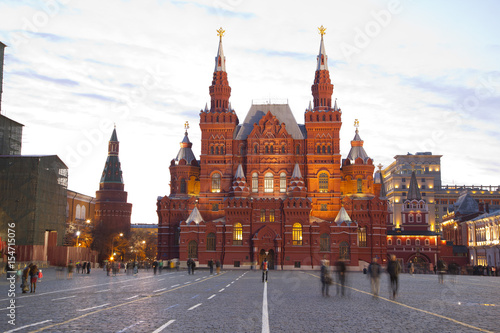 State Historical Museum on Red Square in winter. Moscow, Russia