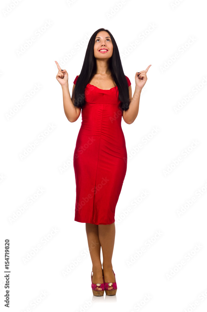 Nice woman model isolated on the white background Nice woman model isolated on the white background