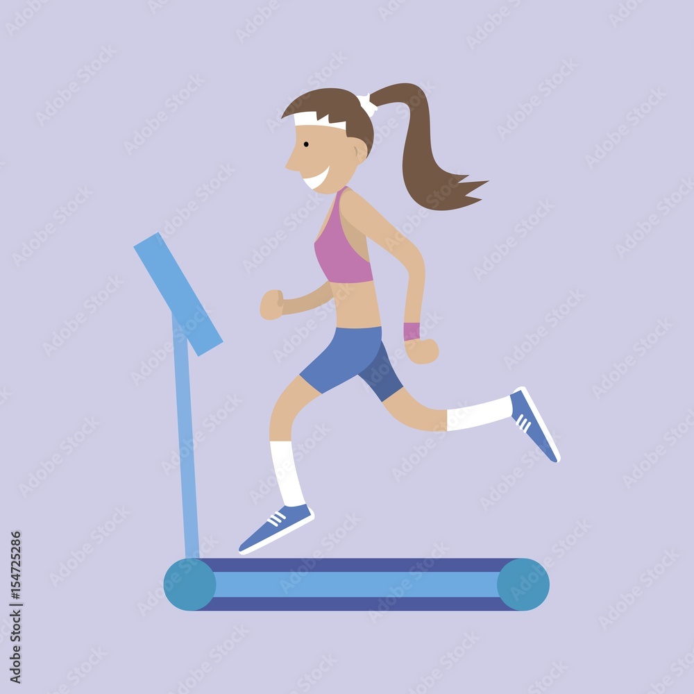 girl running illustration