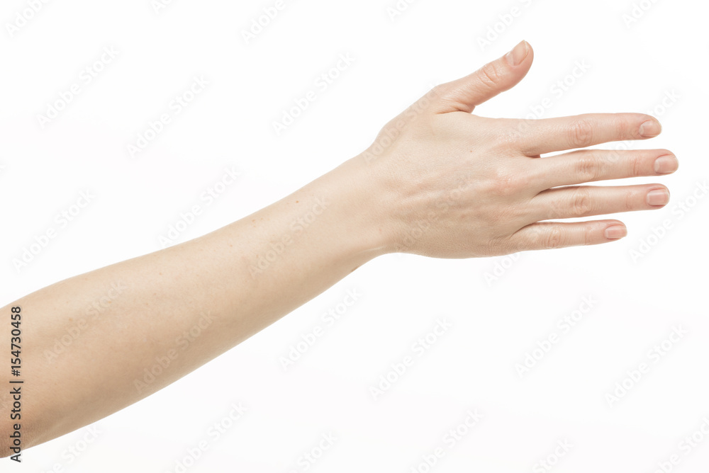 The hand indicates the direction The hand indicates the direction