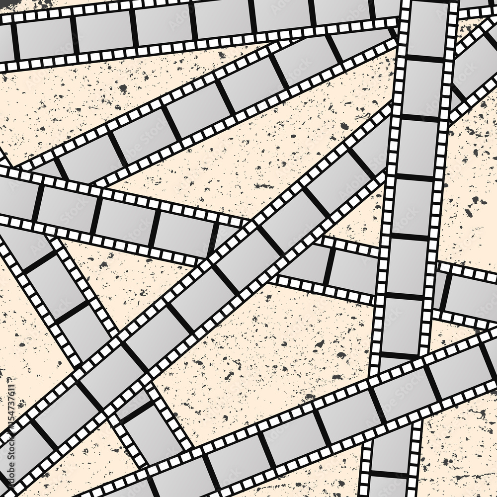 Fototapeta premium Background with movie films