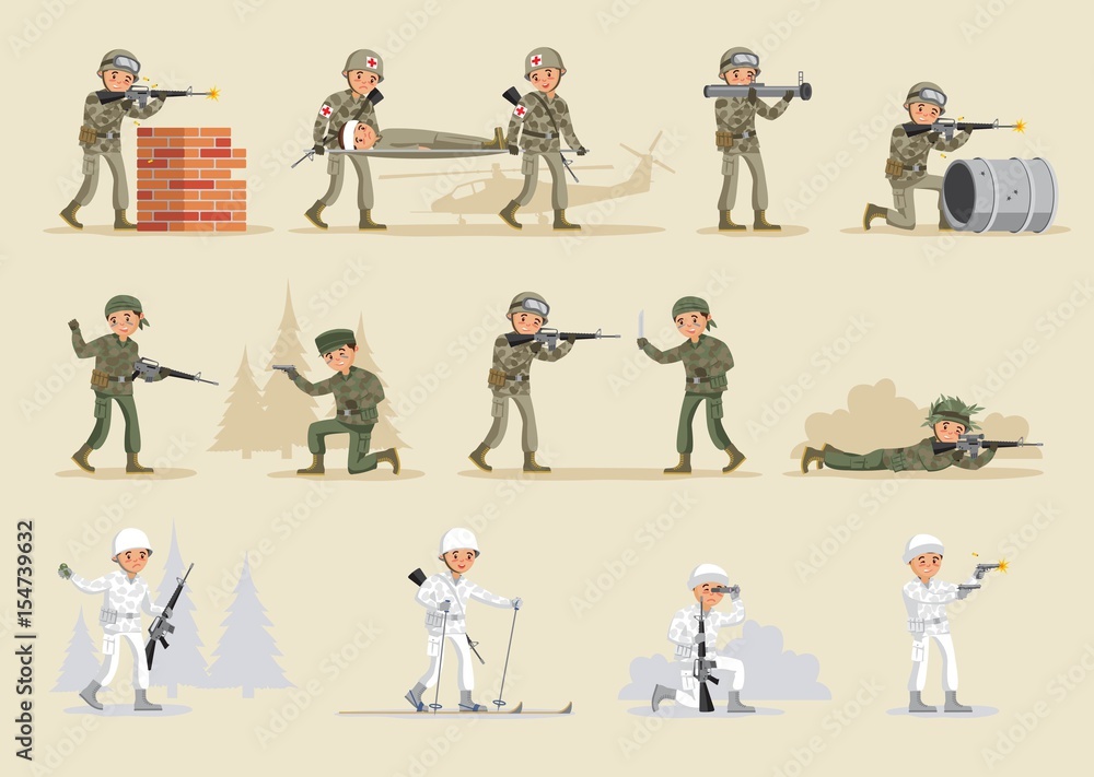 Obraz premium Military Army Collection