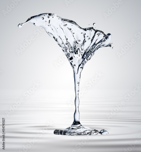3D rendering of the martini glass with water drops © lotus_studio