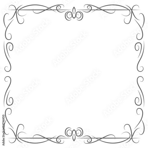 Vintage old frame. Border, divider for your design menu, website, sertificate and other documents