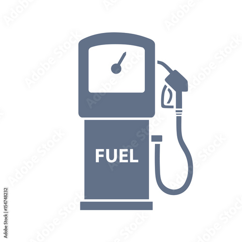 Gas fuel station pump icon isolated.