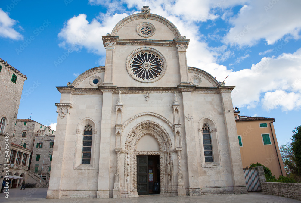 Fototapeta premium The St. James Cathedral in Sibenik city, Croatia.