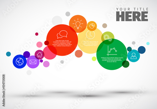 Infographic template with circles
