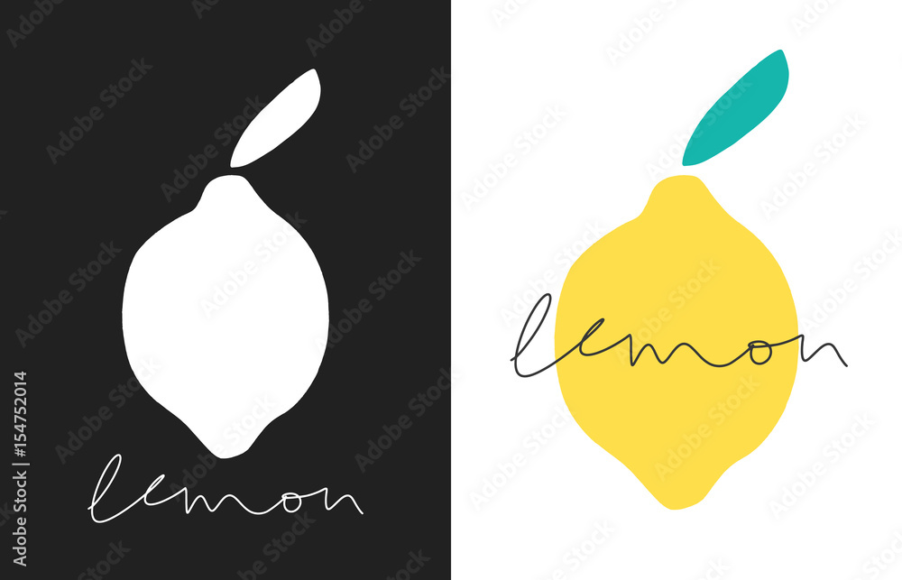 Cartoon lemon with handwritten text Stock Vector | Adobe Stock