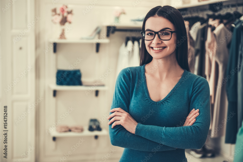 Beautiful shop assistant Beautiful shop assistant