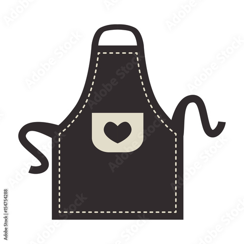apron cooking clothes vector icon illustration graphic design