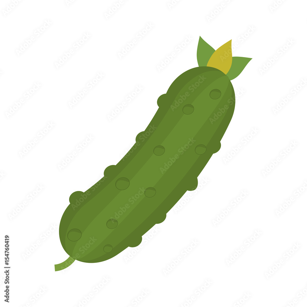 Naklejka premium cucumber vegetable natural vector icon illustration graphic design