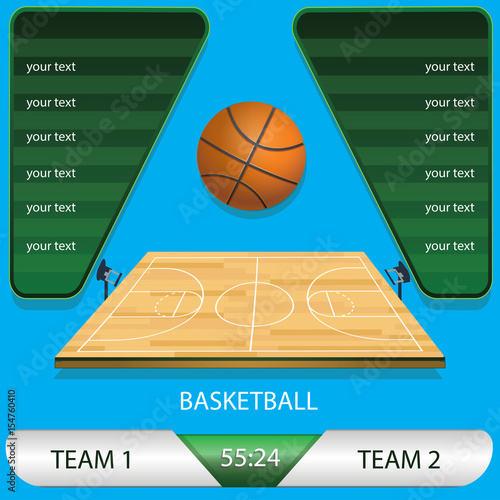 vector illustration of a basketball tournament game