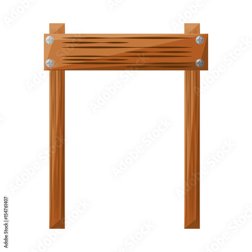wooden plank sign vector icon illustration graphic design