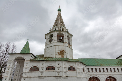 SUZDAL, RUSSIA - APRIL 28, 2017: Exterior of the Cathedral of the Nativity of the Virgin. Built in 1225. World Heritage List of UNESCO 
