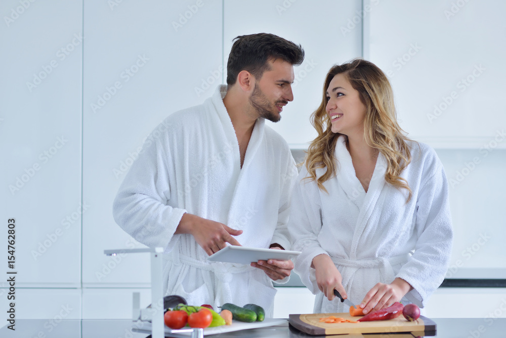 Couple having breakfast together Couple having breakfast together