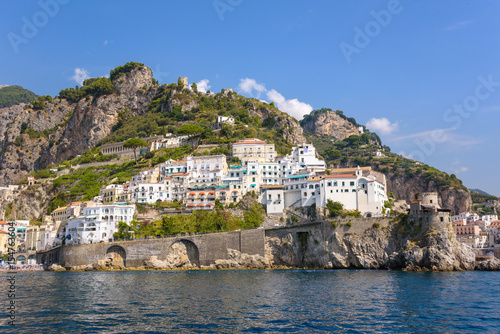Architecture of Amalfi town in Italy