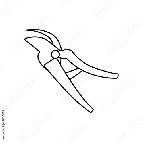 pruners tool gardening vector icon illustration graphic design