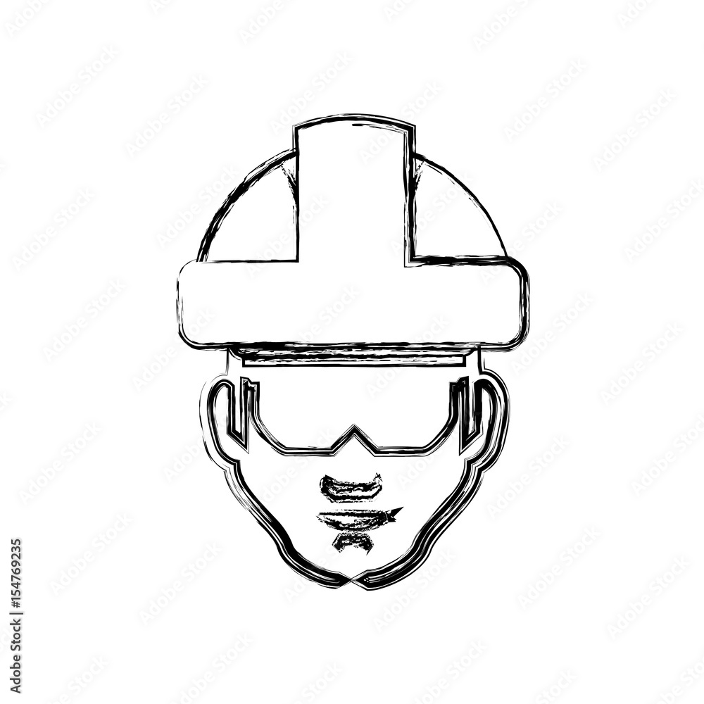 worker man head vector icon illustration graphic design worker man head vector icon illustration graphic design