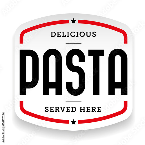 Pasta vintage stamp sticker vector