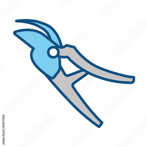 pruners tool gardening vector icon illustration graphic design