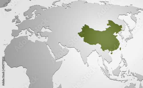 Landkarte *** China 