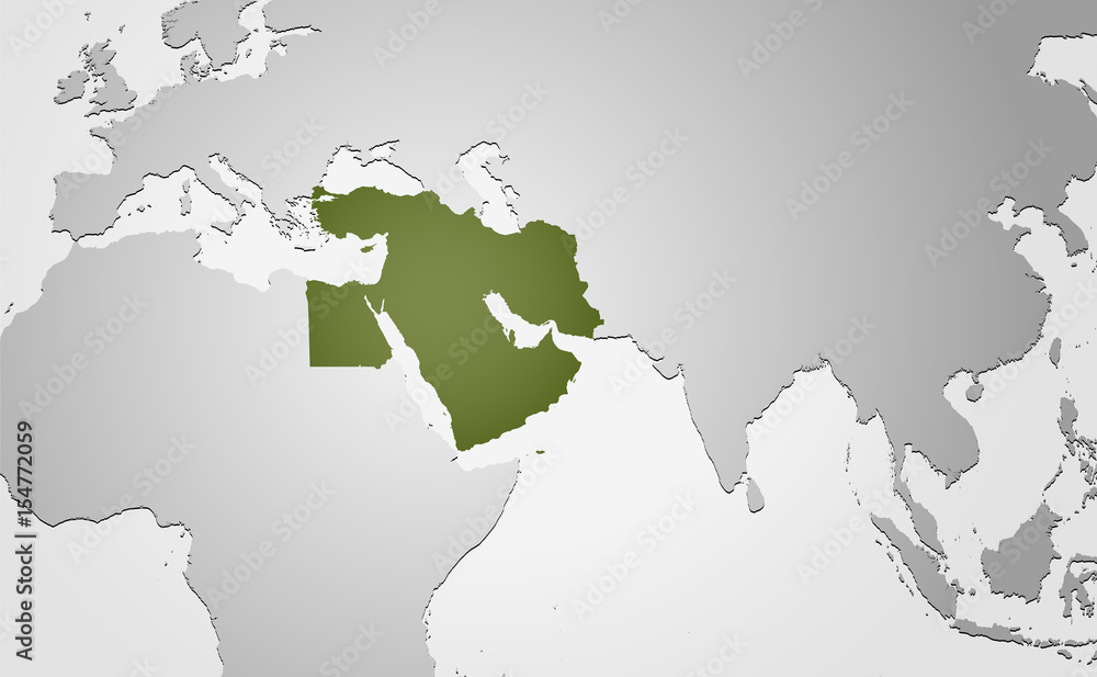 Fototapeta premium Landkarte *** Naher Osten 