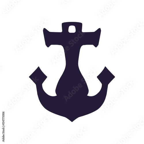 anchor nautical object vector icon illustration graphic design