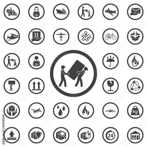 Man carrying Box Icon