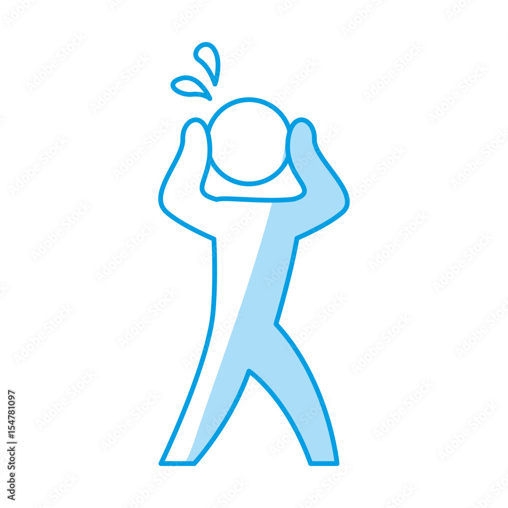 man silhouette nervous vector icon illustration graphic design man silhouette nervous vector icon illustration graphic design