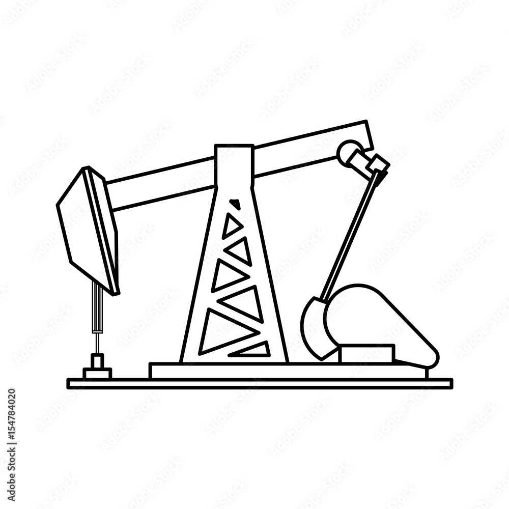 petroleum extraction machine vector icon illustration graphic design
