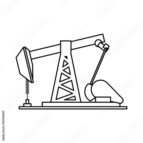 petroleum extraction machine vector icon illustration graphic design