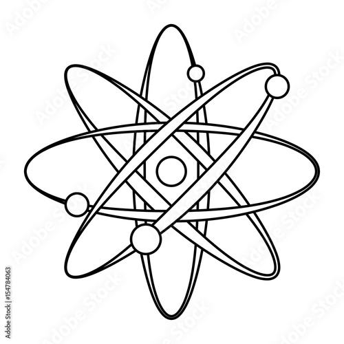atom science symbol vector icon illustration graphic design