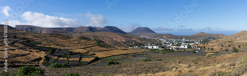 Panorama de la vallée d'Haría, Lanzarote, Canaries photo