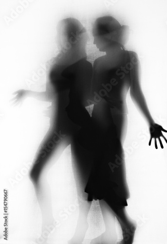 Shadows of two girls. Shado...