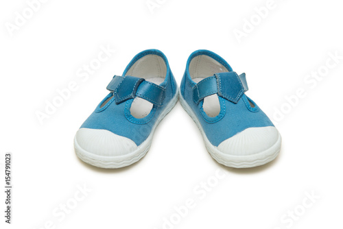 Baby shoes isolated on the white background