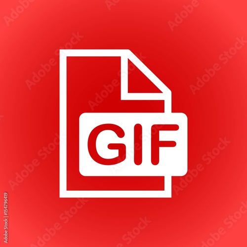 gif icon stock vector illustration flat design