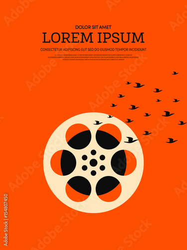 Movie and film retro vintage poster background