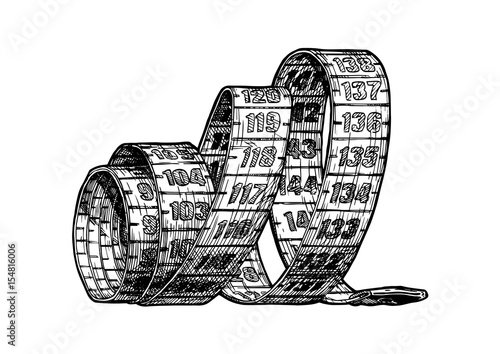 illustration of tape measure