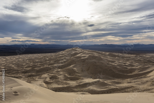 View of Kelso Sand Dunes wilderness area at the Mojave National Preserve in Southern California.