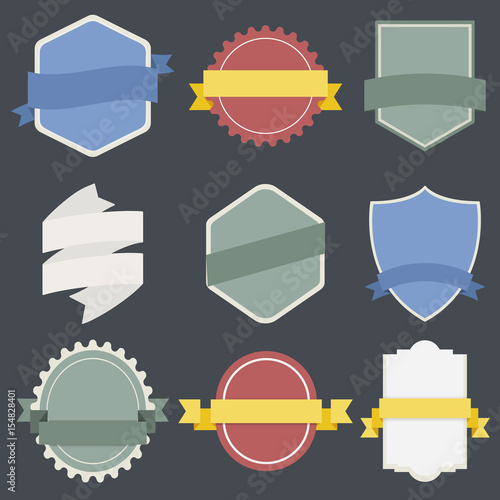 PrintMixed Set of Badges Emblem Label Icon Illustration Vector