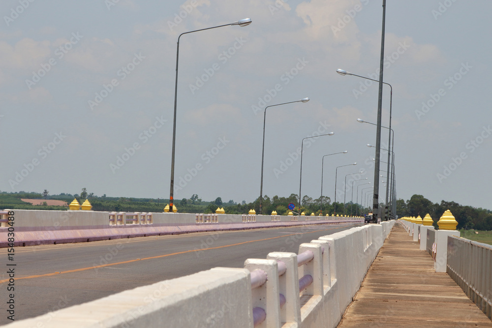 Bridge over Lam Pao Dam, Kalasin, Thailand