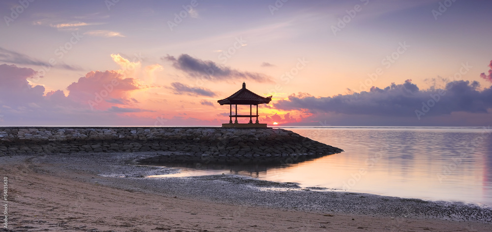 Karang Beach, Sanur, Bali, Indonesia with beautiful scenery Karang Beach, Sanur, Bali, Indonesia with beautiful scenery